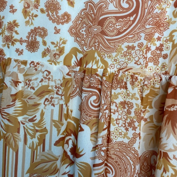 FLYING TOMATO WOMEN'S FLORAL PRINT LONG SLEEVE MINI DRESS L - Picture 10 of 12